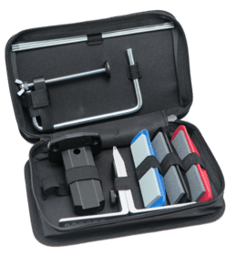 AccuSharp 5-Stone Precision Knife Sharpening Set includes a zippered case